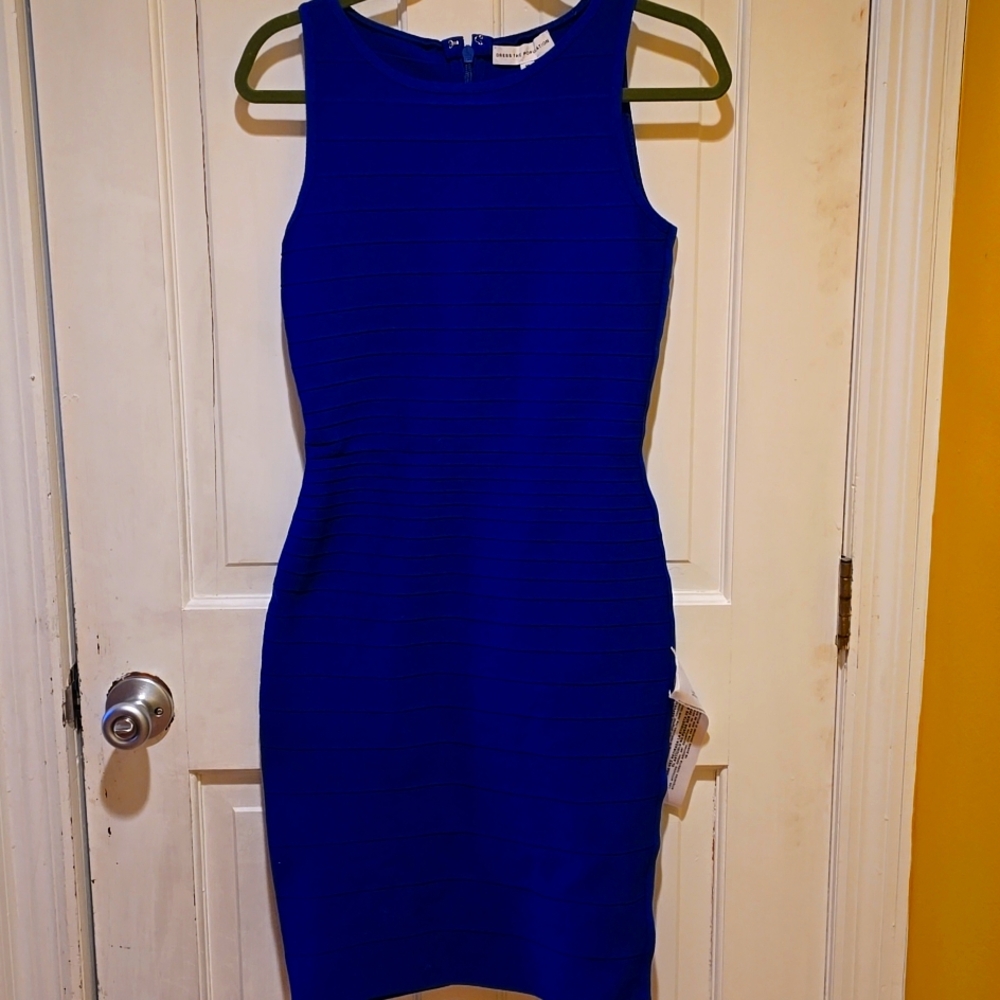 Dress of population  brand new blue good stretch very fitting